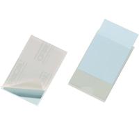 Durable Pocketfix Tasca Adesiva, Porta Prezzi con Inserto, 100 Pezzi | Buste adesive trasparenti, apertura lato corto, 94 x 63 mm, inserti personalizzabili con Duraprint