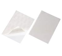 Durable Pocketfix Tasche Adesive A4, 50 pezzi, trasparente, 829619 | Buste autoadesive con inserto in cartoncino, apertura lato corto, per cartelle e raccoglitori ad anelli