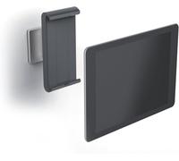 Durable 893323 Tablet Holder Wall, Porta Tablet da Parete, Robusto, Versatile, Applicazione Stabile e Sicura, 85x50x180 mm, Argento