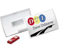 Portanome Durable Click Fold 54x90 mm in PPL trasparente con magnete 8215-19