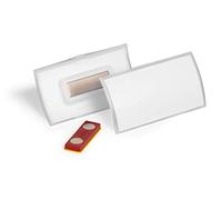 DURABLE 825919 - Targhetta per il nome, 40 x 75 mm, magnete, convessa, 10 pezzi