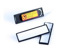Durable - Portanome Con Cornice Colorata E Magnete Formato 17x67 Mm. Nero 25 Pz