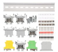 Durable Screw Terminal Blocks Kit for Din Rail Industrial Use with End Covers