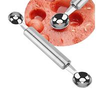Durable Single Double head Melon Baller ，Premium Stainless Steel Watermelon Melon Baller Fruit Carving Knife Kitchen Utensil Tools Watermelon Windmill Cutter Slicer (Double headed fruit picker)