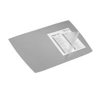Durable Sottomano Artwork con copertina, PP, 59x47 cm, grigio, 722110 | Tappetino da scrivania trapezoidale con copertina trasparente per riporre note e appunti, antiscivolo, Made in Germany