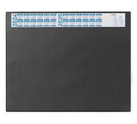 Durable Sottomano con calendario e copertina, 65x52 cm, nero, 720401 | Tappetino da scrivania con calendario da 4 anni e copertina trasparente per note e appunti, antiscivolo, Made in Poland