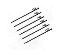 Durable Steel Tent Pegs for Camping, Stable Ground Anchors, 6-Pack, 1cm x 30cm, Black