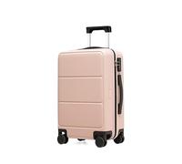 Durable Suitcase for Women 20 in Luggage with Spinner Wheels,Luggage That Can Be Carried On The Plane with Lock Retro Suit Case,Pink-20Inch