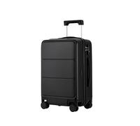 Durable Suitcase for Women 20 in Luggage with Spinner Wheels,Luggage That Can Be Carried On The Plane with Lock Retro Suit Case,Black-20Inch