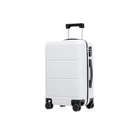 Durable Suitcase for Women 20 in Luggage with Spinner Wheels,Luggage That Can Be Carried On The Plane with Lock Retro Suit Case,White-20Inch