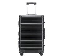 Durable Suitcase for Women Classic Aluum Frame Bright Color Suitcase with Lock No Zipper with Spinner Silent Wheels Retro Suit Case,E-24