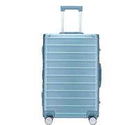 Durable Suitcase for Women Classic Aluum Frame Bright Color Suitcase with Lock No Zipper with Spinner Silent Wheels Retro Suit Case,C-20