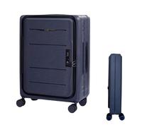 Durable Suitcase for Women Foldable Suitcases Adjustable Trolley Carry On Luggage Front Open Universal Wheel Retro Suit Case,A-26 in