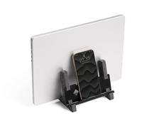 Durable Supporto Laptop Verticale Effect, Porta Notebook, carbone, 508058 | Supporto verticale per laptop e MacBook 13-17 pollici, base per smartphone e tablet, spessore 10-36 mm, materiale feltro