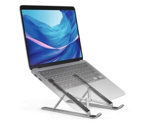 Durable Supporto PC Portatile Fold, Alzatina per Tablet fino a 15" | Design pieghevole, altezza regolabile in 6 livelli, antiscivolo, portata 5 kg, include custodia da viaggio, alluminio