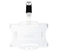 Durable Supporto per carta d'identità Durable 811819 (per carta d'identità aziendale con clip, 87 x 54 mm (dimensioni interne)) Confezione da 25 pezzi, trasparente