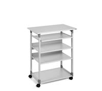Durable SYSTEM PC Workstation Trolley 75 Variable Height Grey - 372010 DD