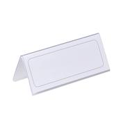 Durable Table Place Name Holder 61 x 150 mm Transparent Pack of 25 Ideal for