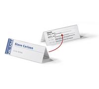 Durable Table Place Name Holder For 61/122 x 210mm Card - Made From Strong Cryst