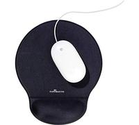 Tappetino mouse ergonomico con gel antracite/ovale/supporto per polso