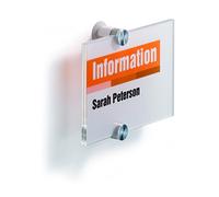 Targa per portepareti Crystal Sign - 14,8x10,5 cm - Durable