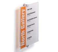 DURABLE Targa Crystal Sign 4825-19 – Acrilico trasparente 210×297 mm, fissaggio a viti