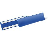 Durable Tasche con Bande Adesive, 50 pezzi, blu, 179607 | Portaetichette autoadesive, 1/3 A4, 297x74 mm, per magazzino e contenitori, in plastica rigida