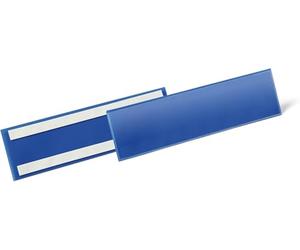 Durable Tasche con Bande Adesive, 50 pezzi, blu, 179607 | Portaetichette autoadesive, 1/3 A4, 297x74 mm, per magazzino e contenitori, in plastica rigida