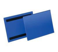 DURABLE - Tasche Per Identificazione Con Bande Magnetiche Blu F. to Esterno Mm. 223x163- Inserto A5 Orizz. Cf 50- 174307
