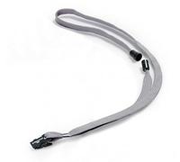 Durable Textile Lanyard 10 mm Grey Pack of 10 Necklaces Includes Safety Rele