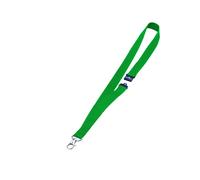 Durable Textile Lanyard 20 mm Green Pack of 10 Necklaces Includes Safety Rel
