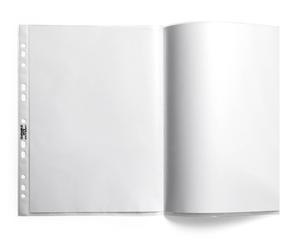 Durable Transparent Punched Pocket A3 Landscape Punched Document Wallet with T