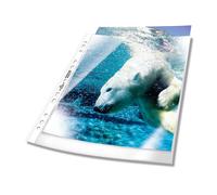 Durable Transparent Punched Pocket A4 Portrait Punched Document Wallet with Th