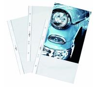 Durable Transparent Punched Pocket A5 Portrait Punched Document Wallet with Th