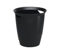 Durable 1701710060 Trend Cestino Gettacarte, Cilindrico, Ø 315 mm, Capacità 16 lt, Confezione da 1 Pezzo, Nero