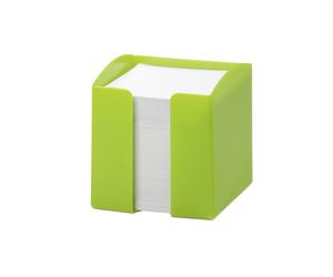 Durable Trend Note Box with 800 White Paper Notes - Opaque Green