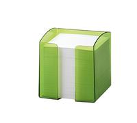 Durable Trend Note Box with 800 White Paper Notes - Translucent Light Green Tran