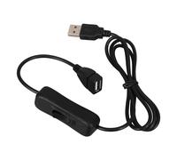 Durable USB Fan Extension Cord with Inline Power Button for Industrial Use Black