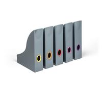 Durable VARICOLOR Magazine Rack Set of 5 Colour Coded Magazine Holders Ideal