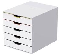 Durable VARICOLOR MIX 5 - 7625 762527 Cassettiera Grigio chiaro DIN A4, DIN C4,