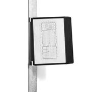 Durable Vario Magnet Wall 10 Leggio Parete Magnetico, 10 Pezzi, nero | Supporto con pannelli SHERPA A4, metallo con retro magnetico, antiriflesso, 390 x 325 x 260 mm, in PP