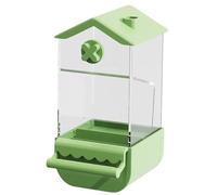 Durablity - Mangiatoie automatiche per uccelli con trespolo per interni, contenitore di alimentazione manuale vicino e intimo naturale per persico appeso all'aperto