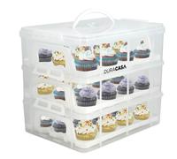 DuraCasa Cupcake Carrier Cupcake Holder Premium Upgraded Model Holds Cupcakes Steadier Store up to 36 Cupcakes or Muffins