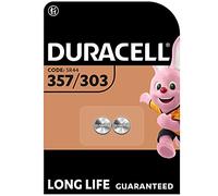 DURACELL 357/303 Batterie all’ossido di argento (Confez. da 2) 1.5V, SR44 | Adatte all'uso in orologi, calcolatrici e dispositivi medici