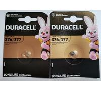 Duracell 377 SR626SW SB-AW AG4, 2 pila da 1,55 V, ossido d'argento, per orologi