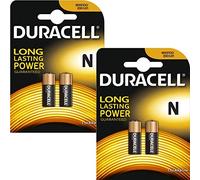 Duracell 4 batterie alcaline MN9100N per calcolatrice Fotocamera o cercapersone 1,5 V (Confezione da 2 x 2)
