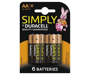 Duracell - 6 Pile alcaline Simply AA 6x