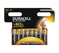Duracell 81479627 Plus Power Batteria Alcalina di Tipo AA 16, Nero