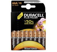 Duracell 81553297 Plus Power Batteria Alcalina di Tipo AAA 16, Nero