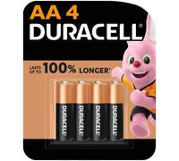 Duracell AA 1.5V Alkaline Batteries Extra Life Long Power Pack of 4